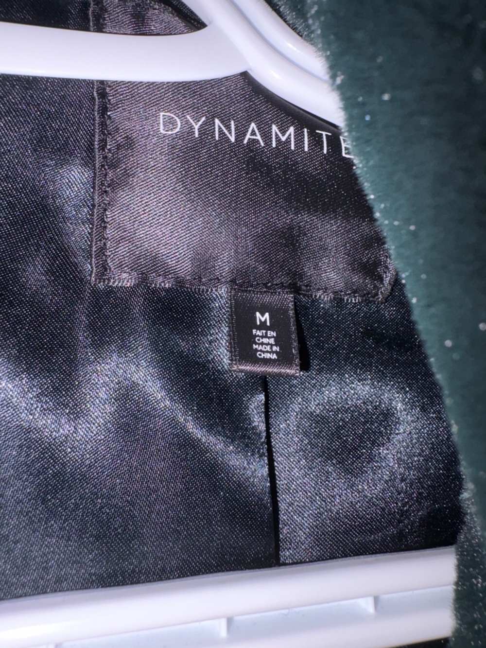 Dynamite Faux fur cropped jacket Green - Picture 3 of 4